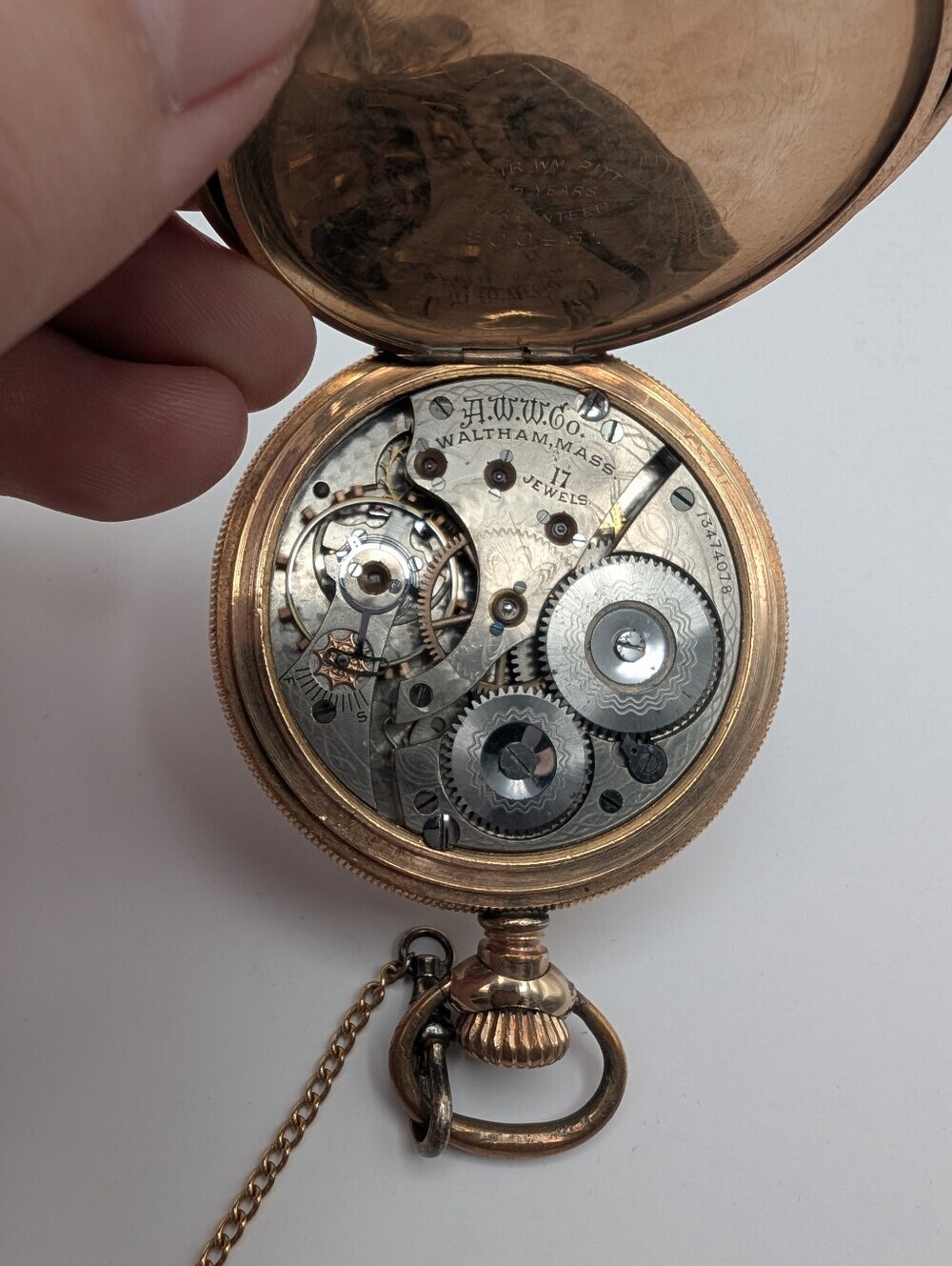 1906 Waltham Model 1899 17 Jewels Grade 625 Gold-Filled Open Face Pocket Watch - Picture 7 of 8